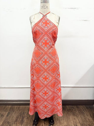 Story Teller Bandana Print Halter Midi Dress - Simply Me Boutique