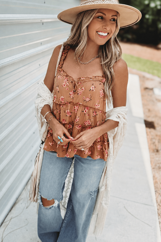 Storybook Dreams Floral Tiered Top - Simply Me Boutique