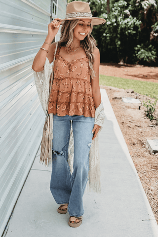 Storybook Dreams Floral Tiered Top - Simply Me Boutique