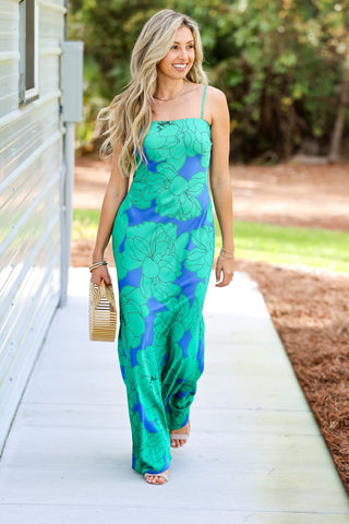 SUGARLIPS Coastal Garden Floral Maxi Dress - Simply Me Boutique