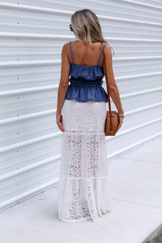 Summer Stroll Tencel Peplum Top - Simply Me Boutique