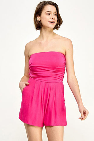 Summer Vibes Strapless Romper 8 COLORS! - Simply Me Boutique