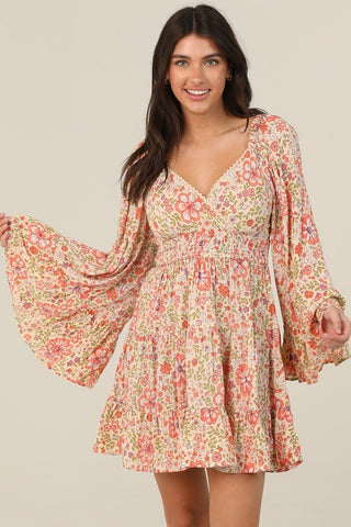 Sunset Glow Bell Sleeve Dress - Simply Me Boutique