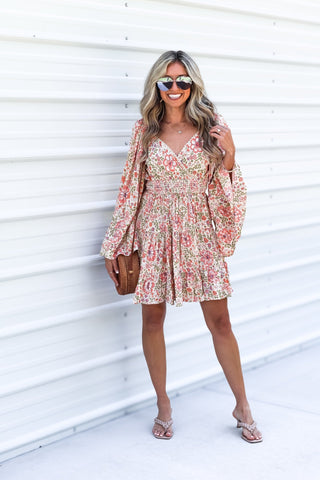 Sunset Glow Bell Sleeve Dress – Simply Me Boutique