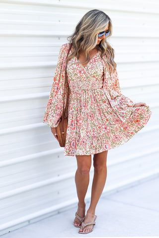Sunset Glow Bell Sleeve Dress - Simply Me Boutique