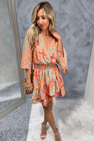 Sunset Mosaic Dress - Simply Me Boutique