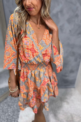Sunset Mosaic Dress - Simply Me Boutique