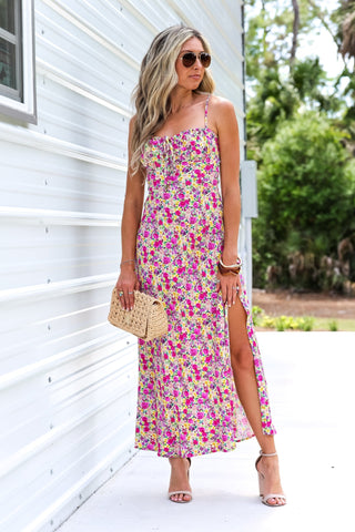 Sweet Blossom Floral Ditsy Maxi Dress - Simply Me Boutique
