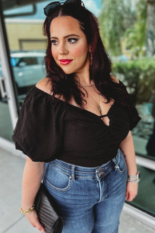 Sweet Escape Puff Sleeve Bodysuit 2 COLORS! - Simply Me Boutique