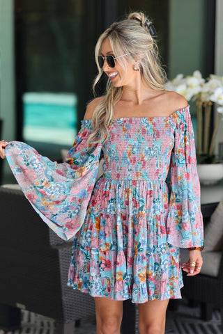 Sweet Spot Floral Smocked Dress - Simply Me Boutique