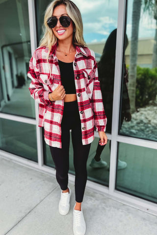 Take a Chance Plaid Shacket - Simply Me Boutique