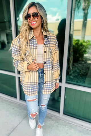 Take a Chance Plaid Shacket - Simply Me Boutique