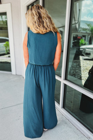 Teal Vibes Cropped Top - Simply Me Boutique