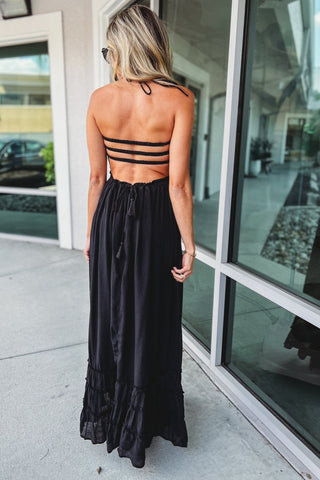 Tell Me Something Halter Ruffled Maxi Dress MORE COLORS! - Simply Me Boutique