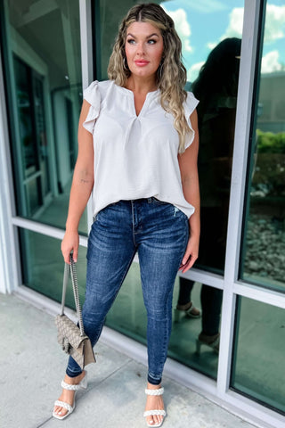 Tell You a Story Ruffle Sleeve Top MORE COLORS! - Simply Me Boutique