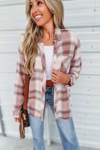 The Berry Patch Plaid Button Down Top - Simply Me Boutique