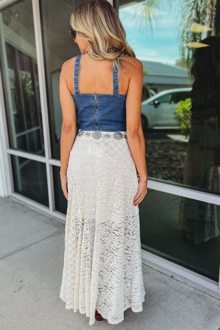 *The Best Vibes Cream Lace Skirt - Simply Me Boutique