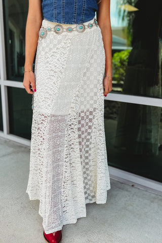 *The Best Vibes Cream Lace Skirt - Simply Me Boutique