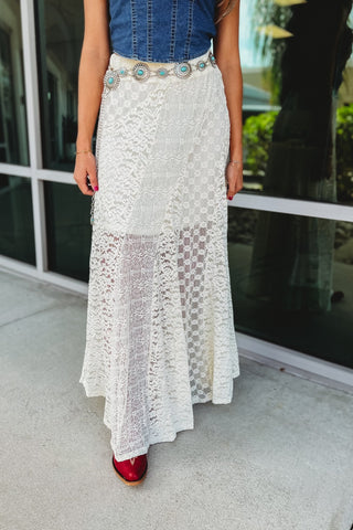 *The Best Vibes Cream Lace Skirt - Simply Me Boutique