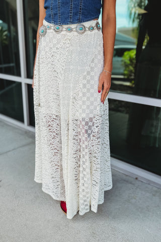 *The Best Vibes Cream Lace Skirt - Simply Me Boutique