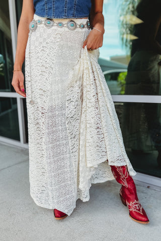 *The Best Vibes Cream Lace Skirt - Simply Me Boutique