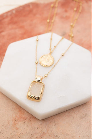 The Blushstone Pendant Necklace - Simply Me Boutique