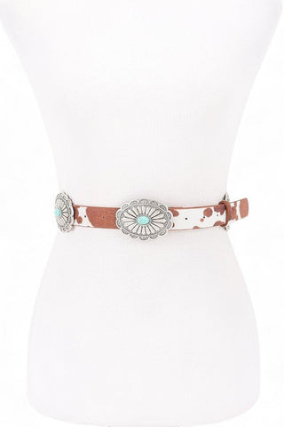 The Cheyenne Faux Fur Metal Belt - Simply Me Boutique