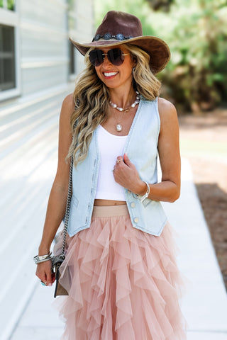 The Classic Cool Denim Vest - Simply Me Boutique