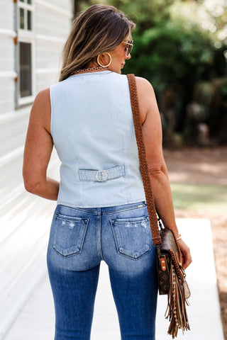*The Classic Cool Denim Vest - Simply Me Boutique