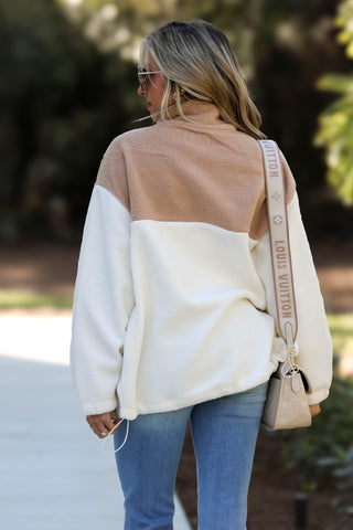 The Coffee Date Sherpa Jacket - Simply Me Boutique