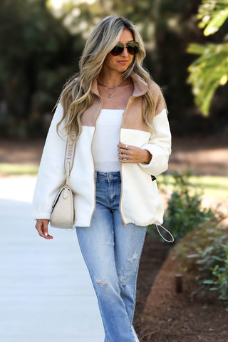 The Coffee Date Sherpa Jacket - Simply Me Boutique