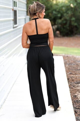 The Comfy Core Black Two Piece Lounge Set - Simply Me Boutique