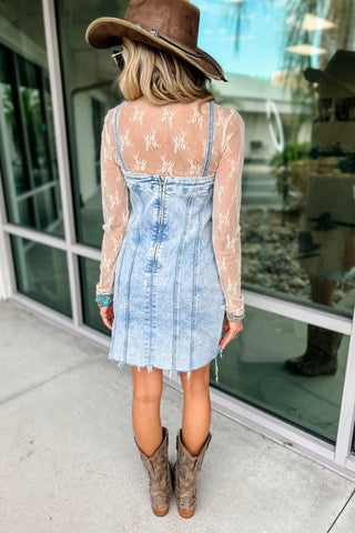 The Daisy Denim Mini Dress - Simply Me Boutique