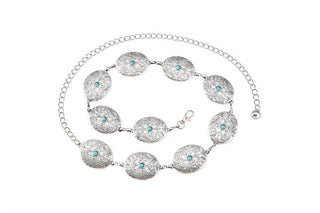 The Dakota Western Concho Turquoise Stud Belt - Simply Me Boutique