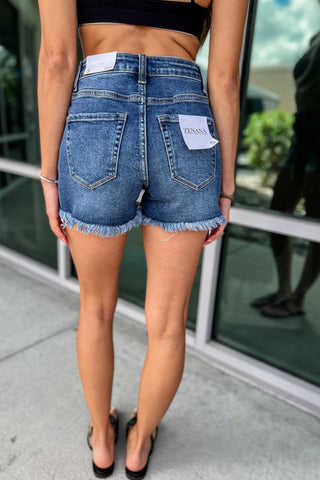 The Delilah Distressed Denim Shorts - Simply Me Boutique