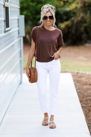 The Elevated Everyday Sweater (Brown) - Simply Me Boutique