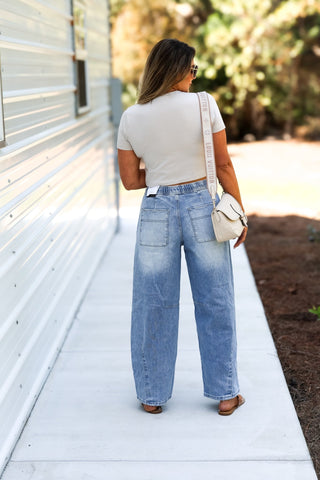 The Go - To Cropped Tee (Sand Beige) - Simply Me Boutique