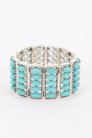 *The Harlow Turquoise Stretch Bracelet - Simply Me Boutique