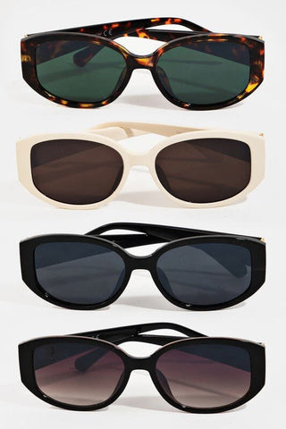 The JESS Oval Lens Resin Frame Sunglasses - Simply Me Boutique