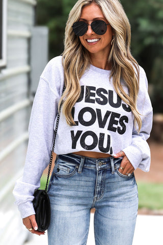 The Jesus Loves You Vintage Sweatshirt - Simply Me Boutique