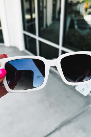 THE MARGIE Metallic Accent Resin Frame Sunglasses - Simply Me Boutique