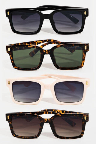 THE MARGIE Metallic Accent Resin Frame Sunglasses - Simply Me Boutique