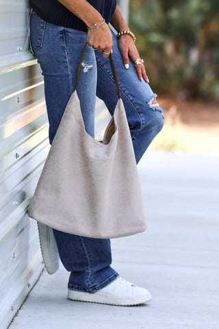 The Monroe Modern Beige Hobo - Simply Me Boutique