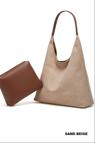 The Monroe Modern Beige Hobo - Simply Me Boutique