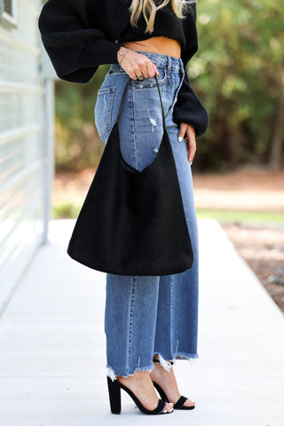 The Monroe Modern Black Hobo - Simply Me Boutique