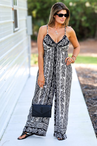 The Naomi Wide Leg Jumpsuit - Simply Me Boutique