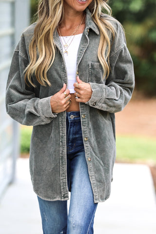The Oaklyn Corduroy Shacket - Simply Me Boutique