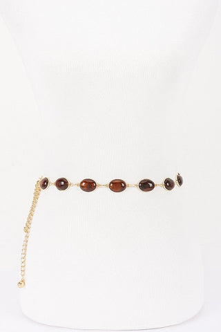 *The Phoenix Vintage Acrylic Western Style Metal Chain Belt - Simply Me Boutique