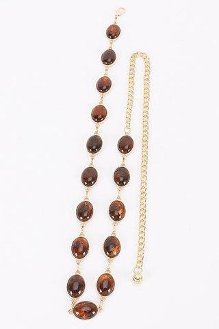 *The Phoenix Vintage Acrylic Western Style Metal Chain Belt - Simply Me Boutique