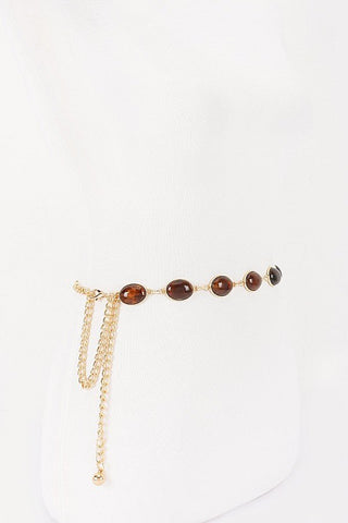 *The Phoenix Vintage Acrylic Western Style Metal Chain Belt - Simply Me Boutique